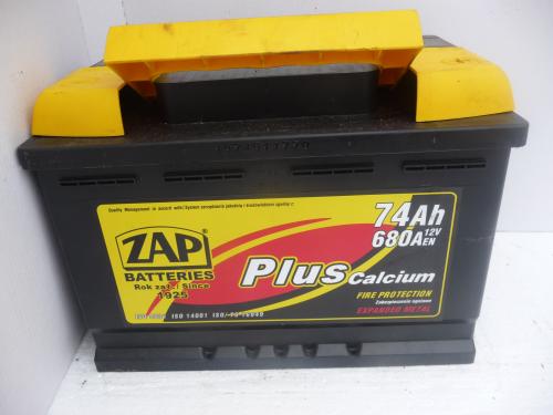 Autobaterie ZAP PLUS 12V 74 Ah  680 A