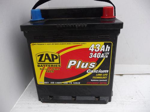 Autobaterie ZAP PLUS 12V 43 Ah 340 A