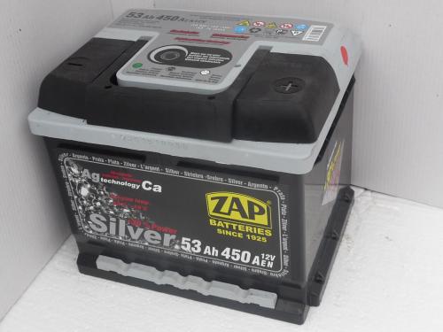 Autobaterie ZAP SILVER 12V 53 Ah 450 A